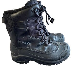 Columbia Bugaboot Celsius Insulated Winter Snow Boots Black Unisex Youth Size 4